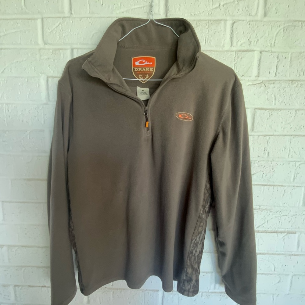 Drake Taupe Fleece Pullover